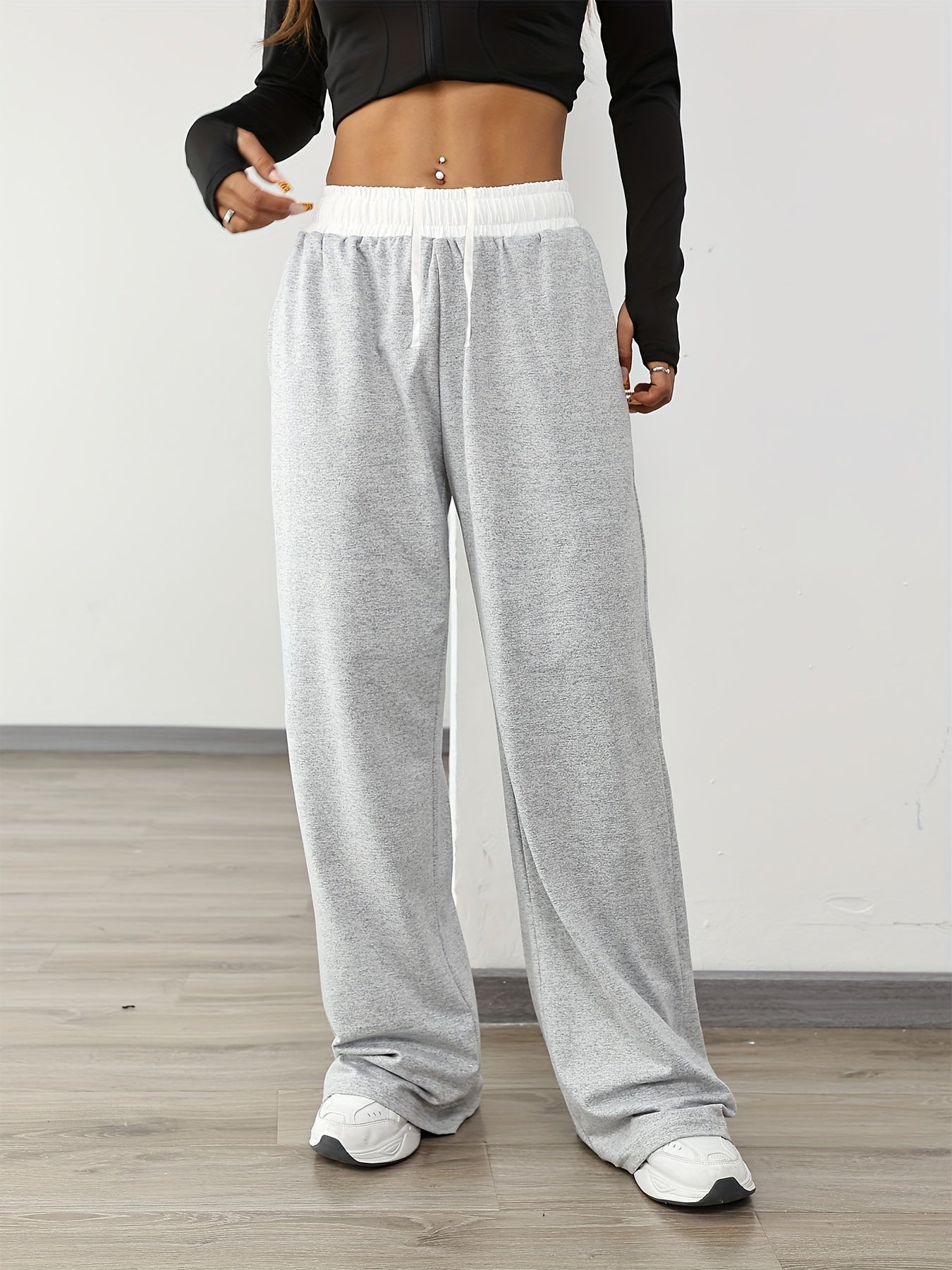 Nina | High Stretch Farbblock-Track-Hose mit Taschen