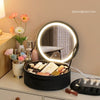 Glamour Glow-Tasche™ Luxe Leder LED Kosmetiktasche mit LED