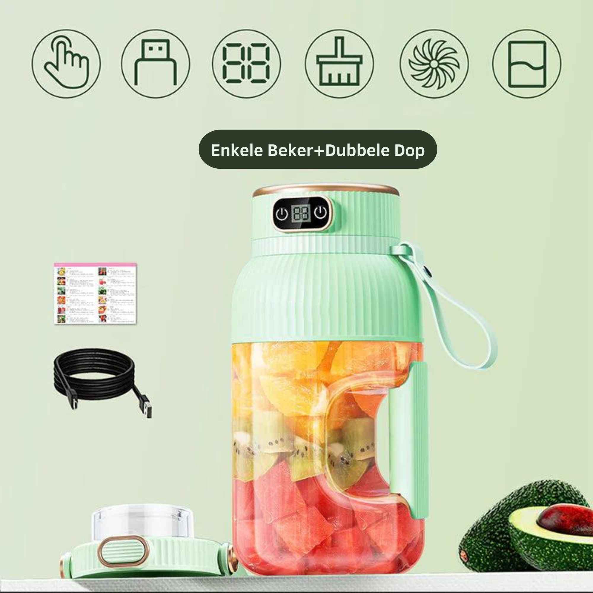 VitaBlend™ Digitaler Tragbarer Mixer | frische Smoothies jederzeit und überall