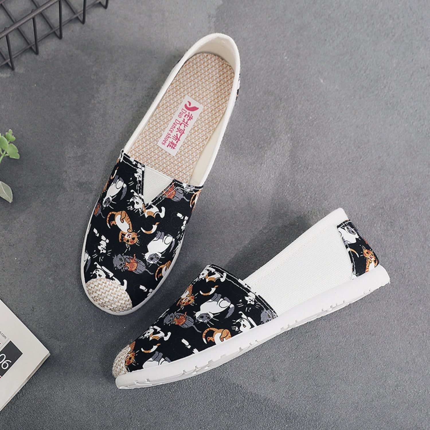 Loïs | Flache Espadrilles aus Canvas mit Bohème-Print