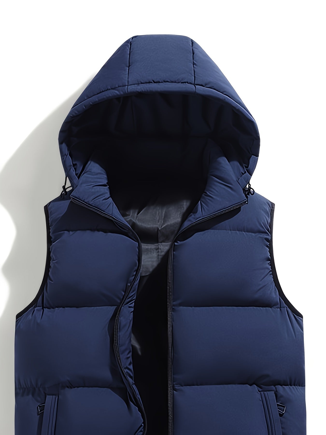 Daan | Warme, gesteppte Herren-Strickjacke mit Stehkragen und Kapuze