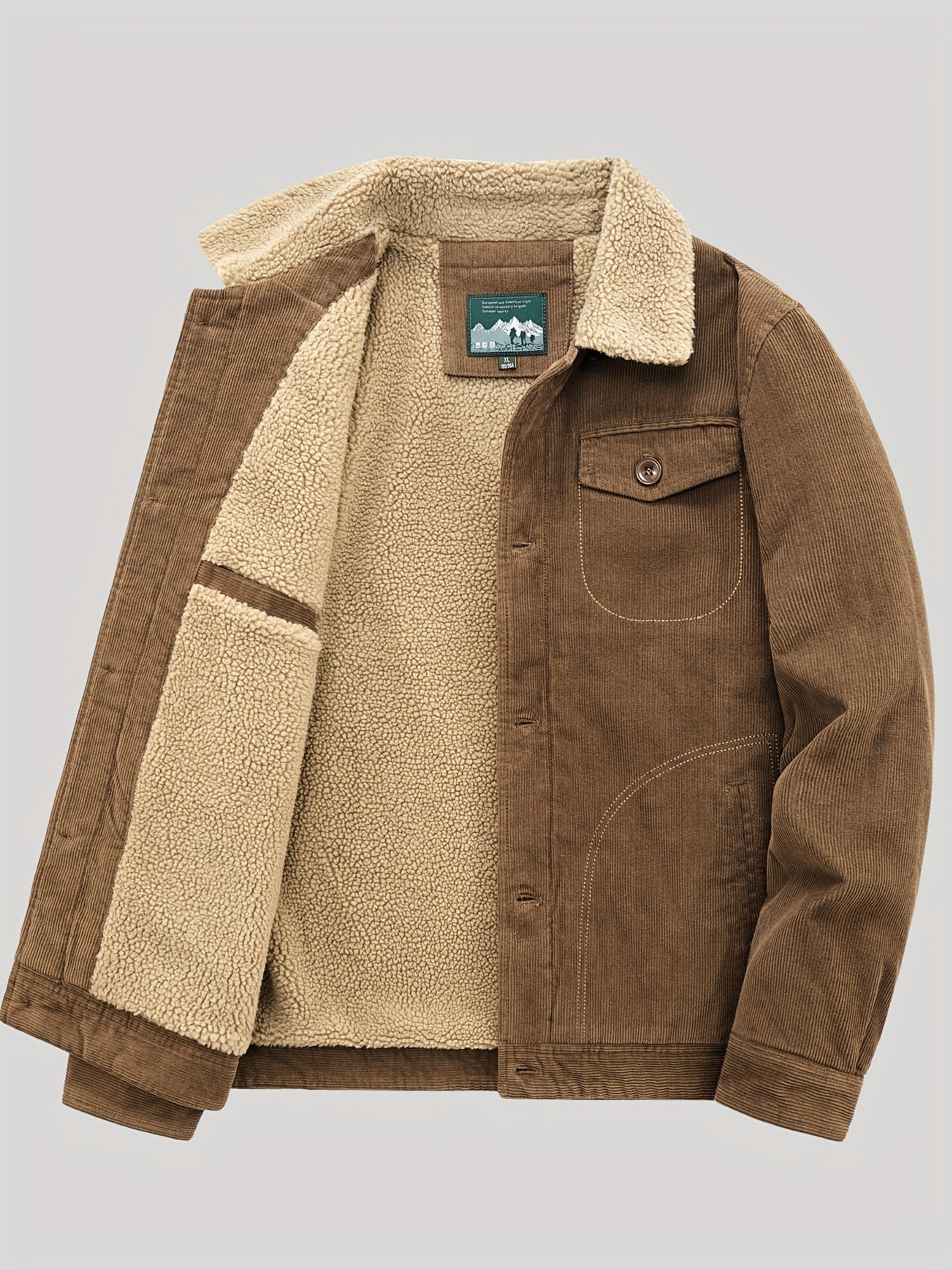 Sven | Warmer Fleece Herren-Knopfmantel