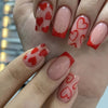 Lotte | Romantische Valentinstag Press-On Nagelsets mit Rotem Herz-Design