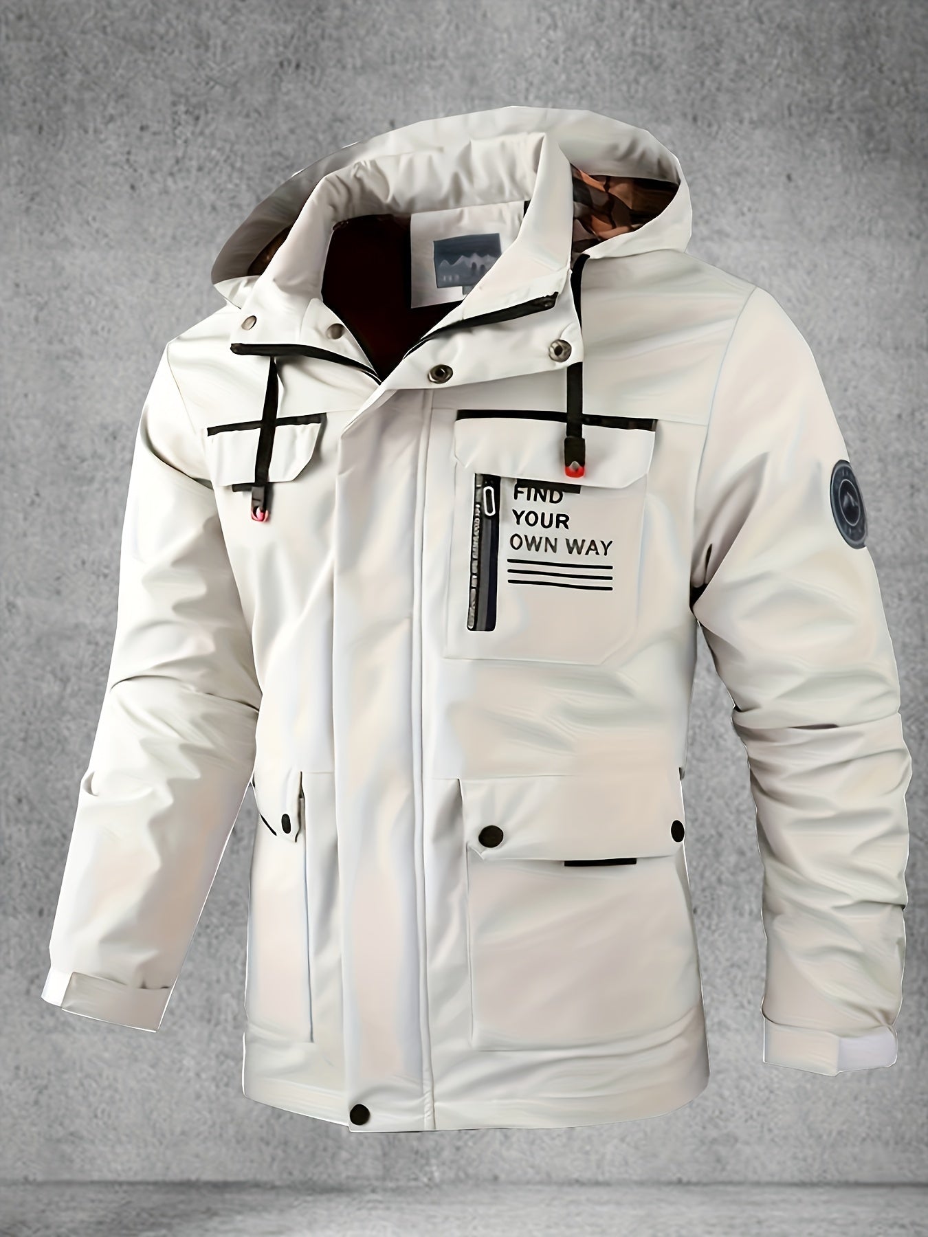 Thijs | Wasserdichter & Winddichter Herren-Softshell-Mantel mit Kapuze und Mehreren Taschen