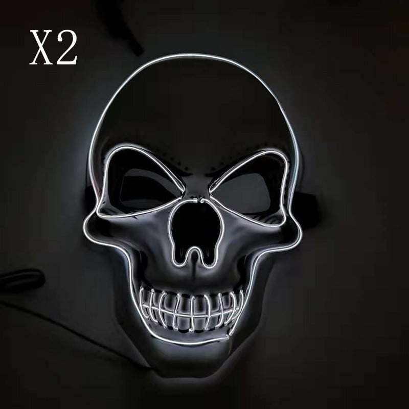 SkullGlow™ – Die ultimative leuchtende LED-Totenkopfmaske für Halloween-Partys!