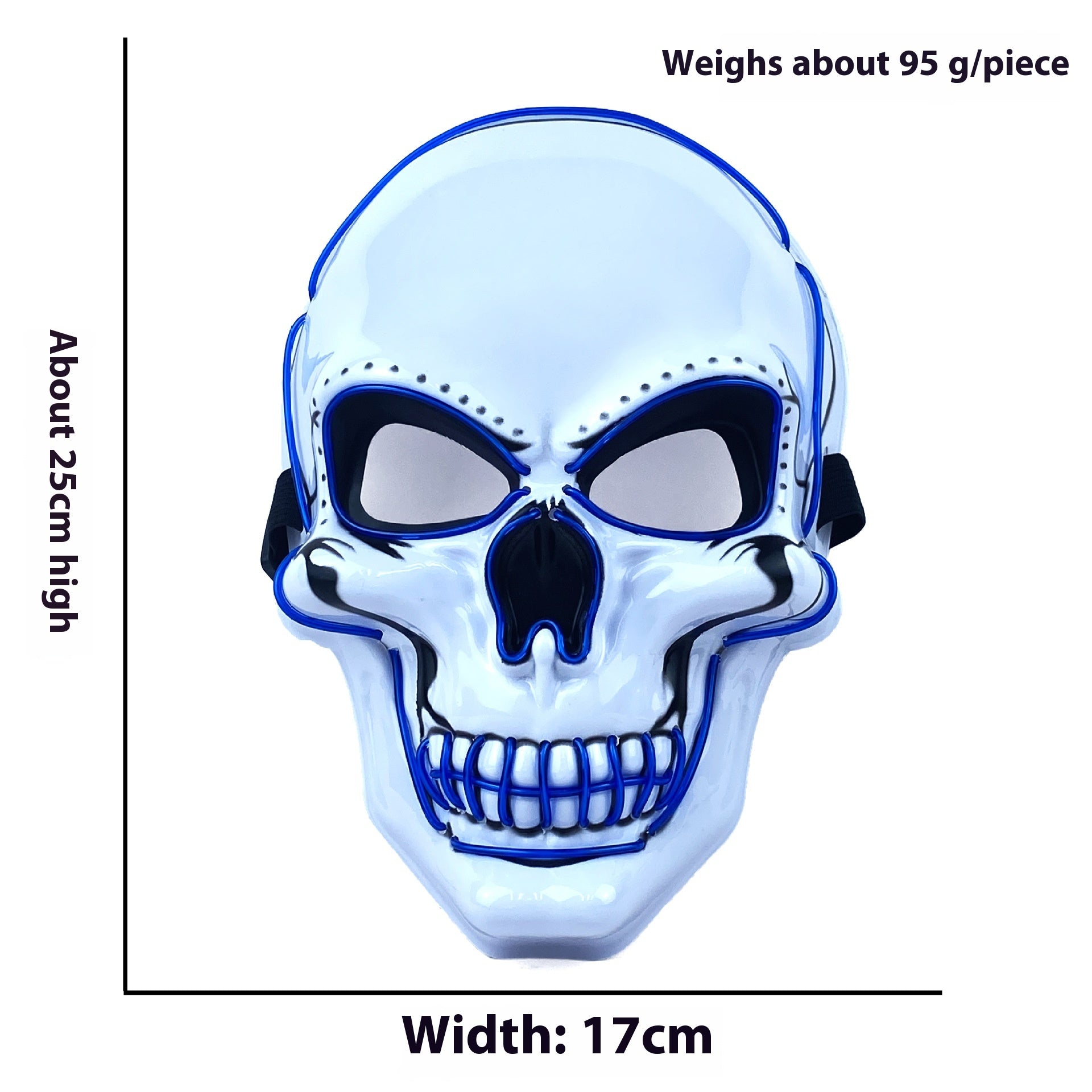 GlowSkull™ - LED-Totenkopfmaske mit Leuchteffekten für ein gruseliges Erlebnis.
