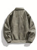 Cas | Herren Casual Kunstlederjacke Mit Klappkragen & Taschen