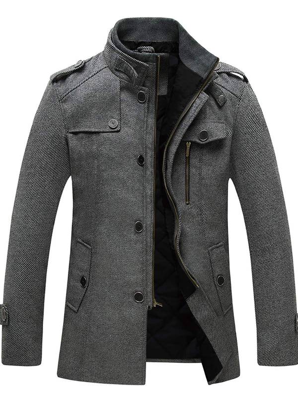 Jan | Herrenjacke aus Wollmischung mit Stehkragen