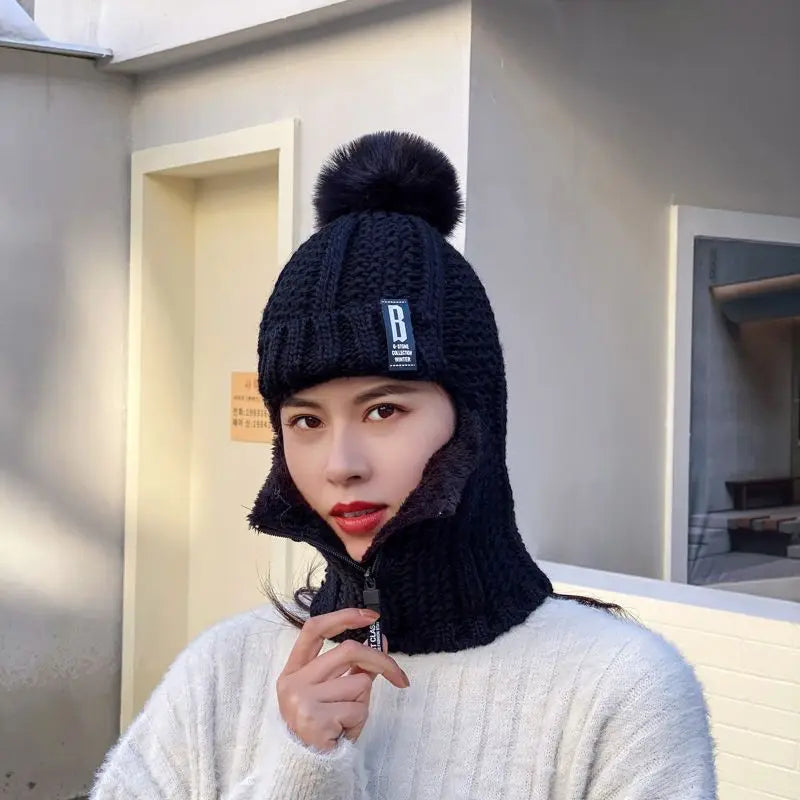 Nina | Warme & Vielseitige Gestrickte Sturmhaube