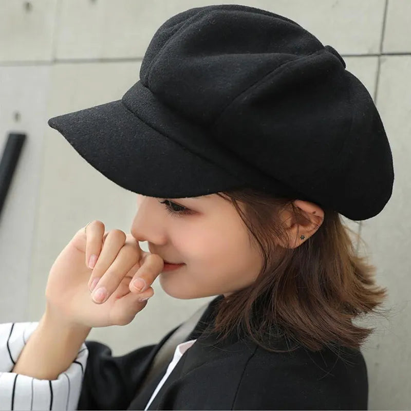 Kasey | Vintage & Stilvolle Newsboy-Mütze