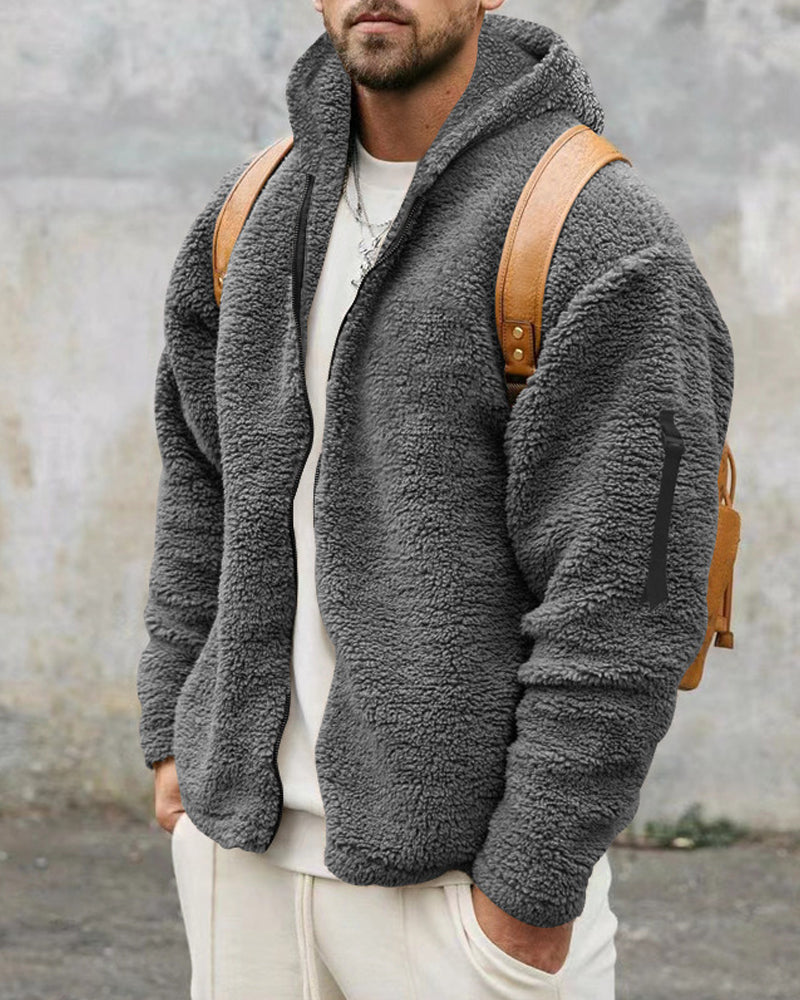 Kapuzenjacke mit Reißverschluss