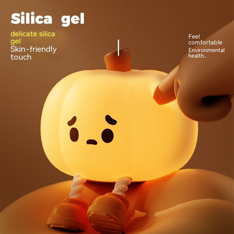 PumpkinLight™ - Silikon Nachtlampe im Kürbis-Design für Halloween und gemütliche Abende.