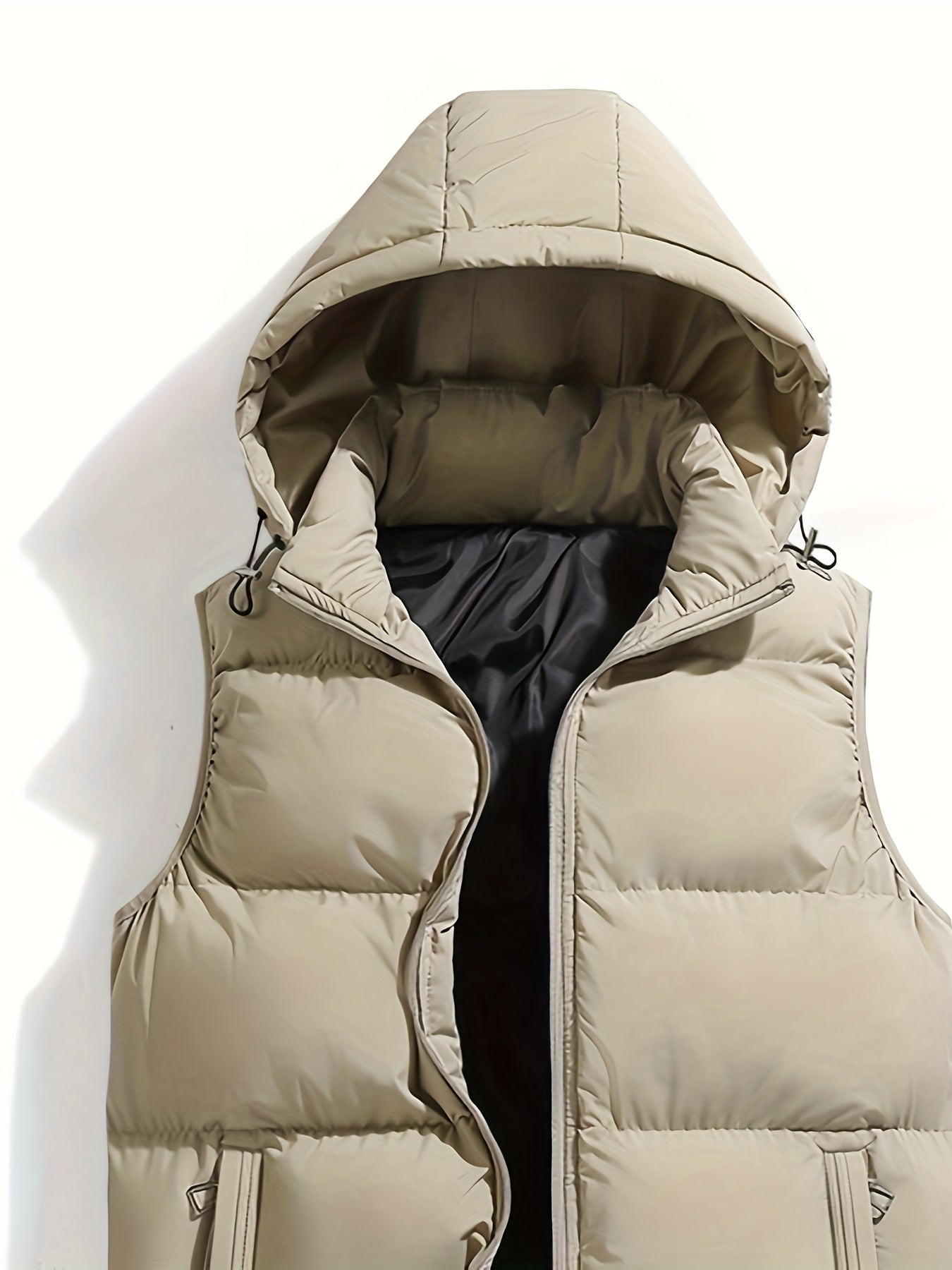 Daan | Warme, gesteppte Herren-Strickjacke mit Stehkragen und Kapuze