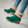 Lotte | Plüschgefütterte Stiefelette mit klobigem Absatz in Uni-Farbe