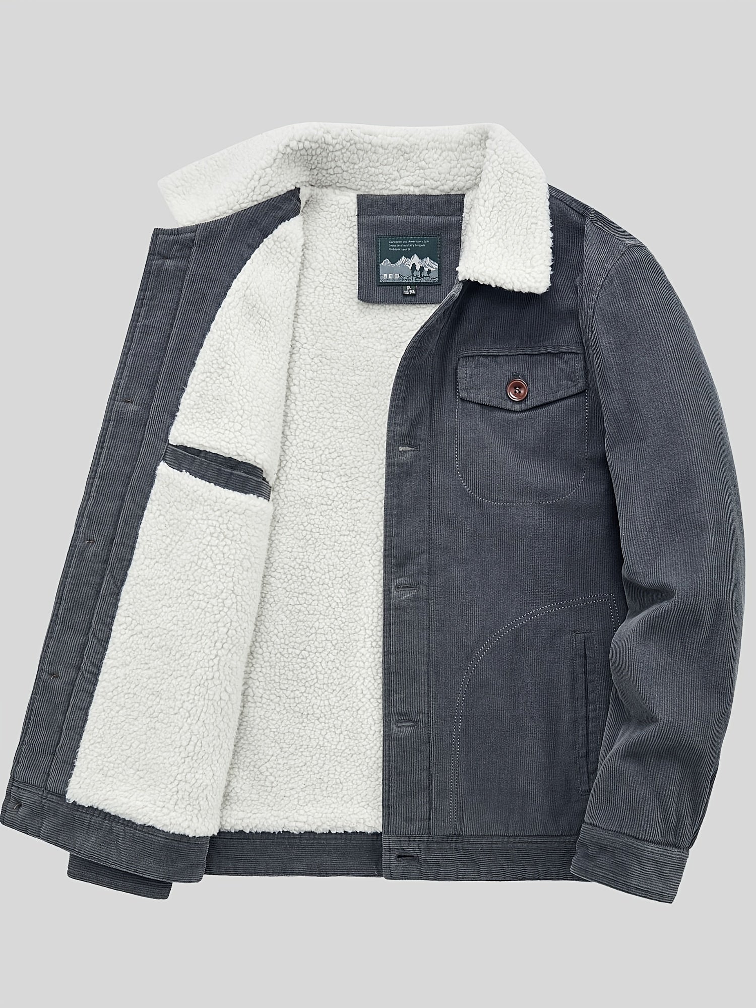 Sven | Warmer Fleece Herren-Knopfmantel