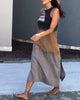 Ärmelloses Kleid mit Seitenschlitz