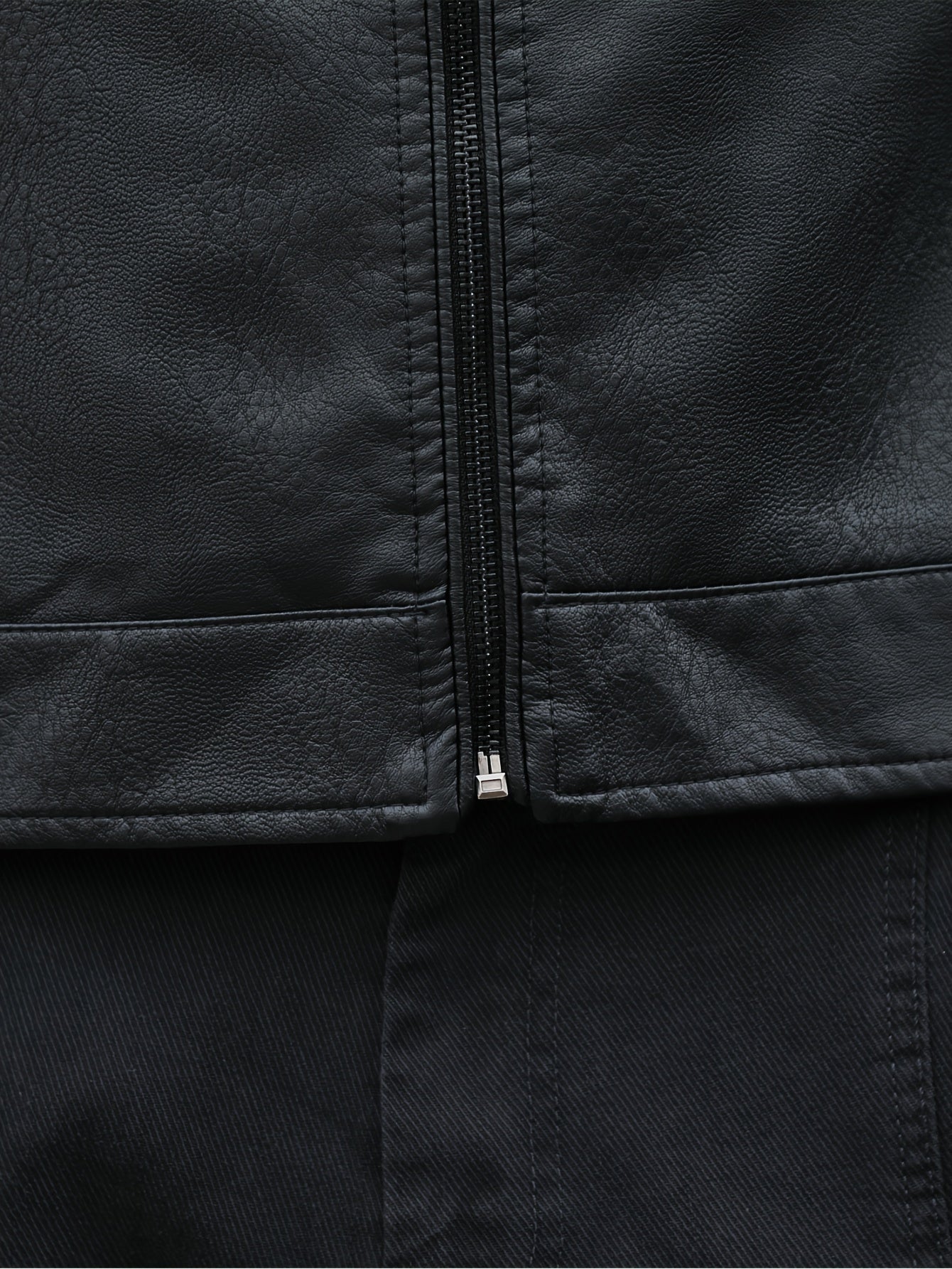 Pim | Herren PU-Lederjacke Mit Reißverschlusstaschen