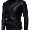 Cas | Stilvolle Kunstleder-Herrenjacke mit Fleecefutter