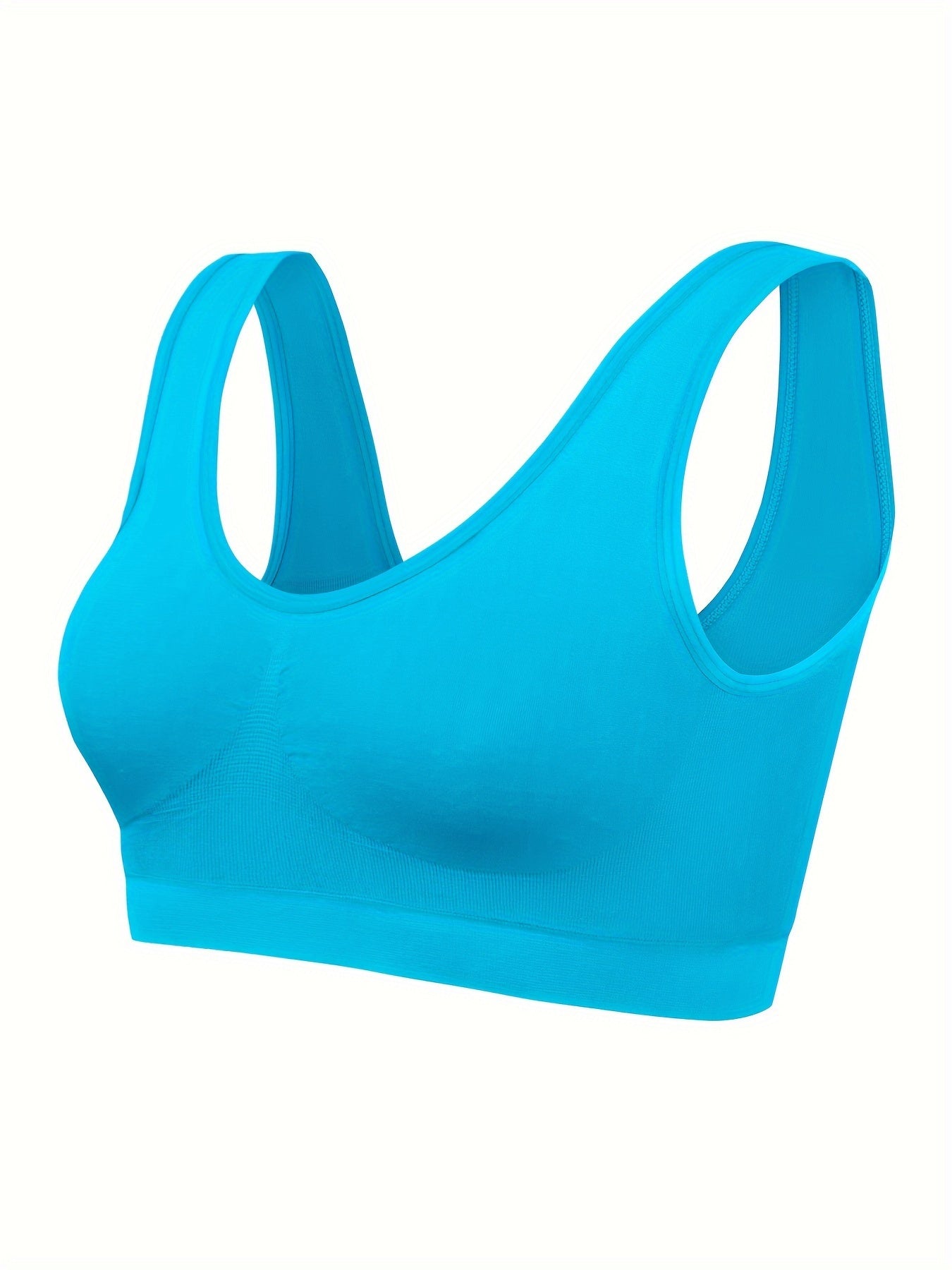 Eva | Set aus 3 einfarbigen Tanktops und nahtlosem Sport-BH