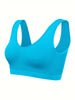 Eva | Set aus 3 einfarbigen Tanktops und nahtlosem Sport-BH