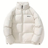 Jasper | Warme Winddichte Herren-Winterjacke Mit Stehkragen Und Besticktem Logo