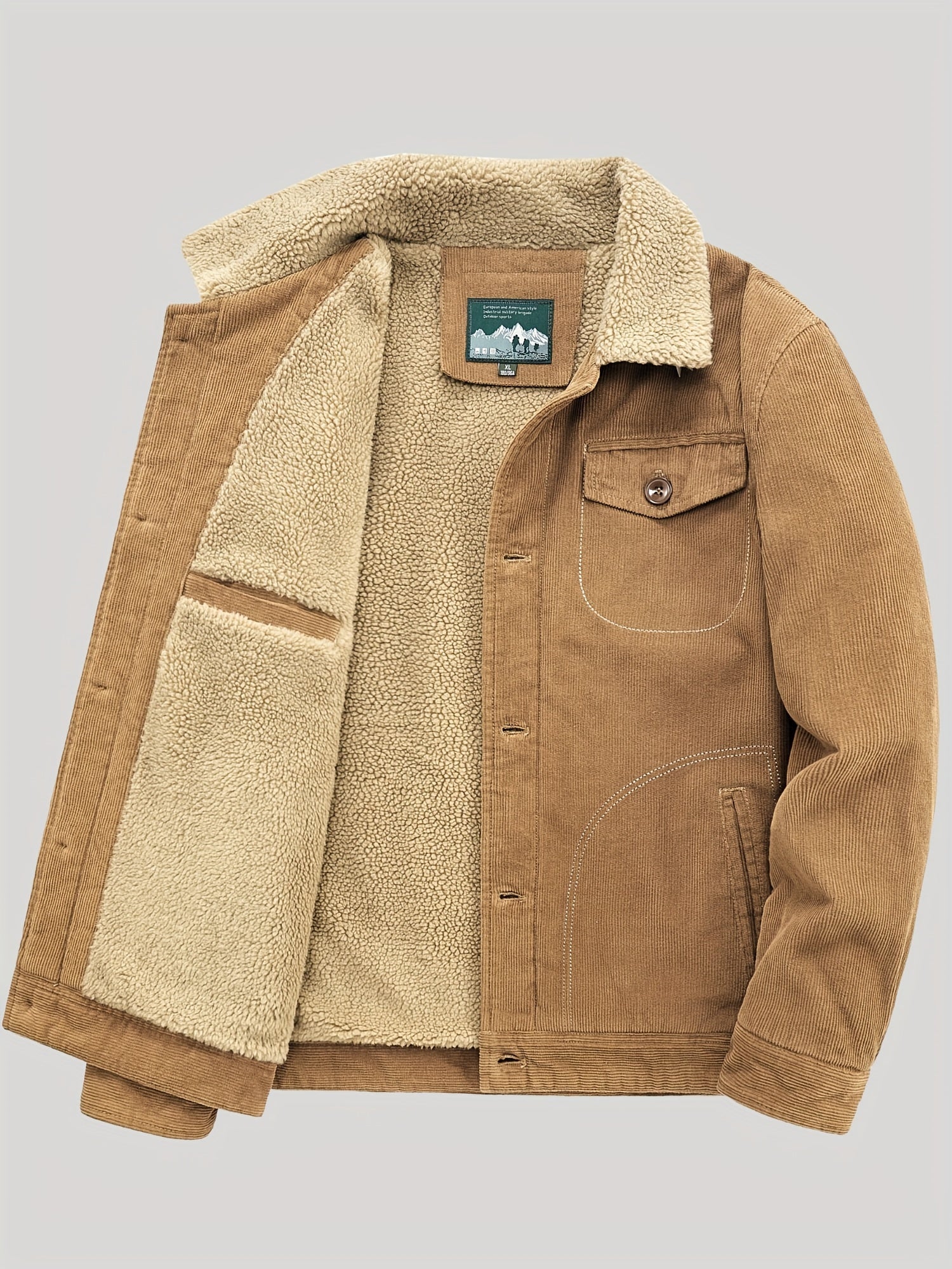 Sven | Warmer Fleece Herren-Knopfmantel