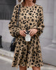 Langes Leopardenkleid