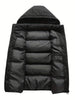 Daan | Warme, gesteppte Herren-Strickjacke mit Stehkragen und Kapuze
