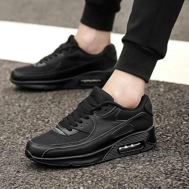 Jasper | Weiße Herren-Sneaker aus Leder mit hoher Sohle