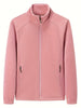 Nina | Plüsch Damen Outdoorjacke mit Stehkragen und langen Ärmeln