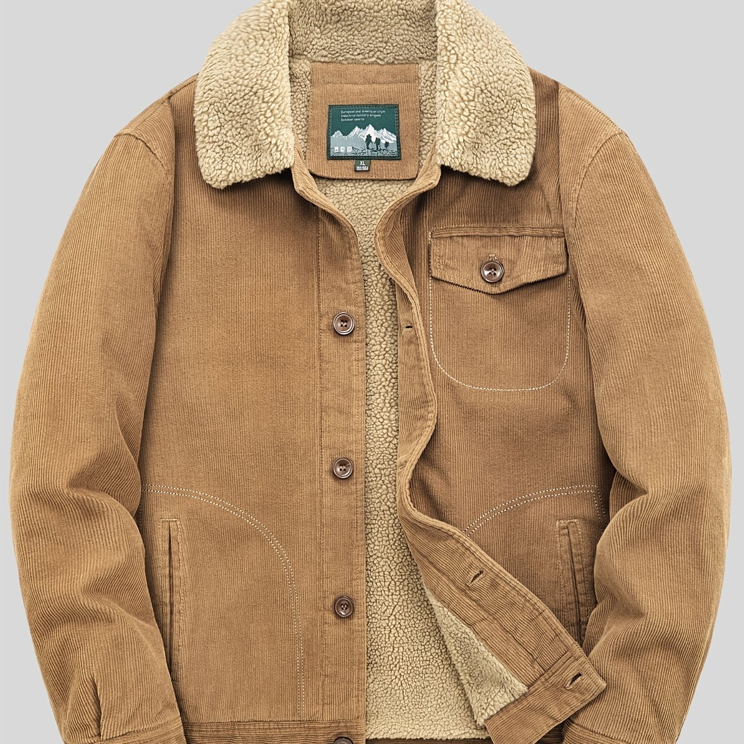 Sven | Warmer Fleece Herren-Knopfmantel