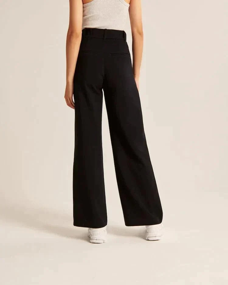 Saskia - Hose mit hoher Taille und weitem Bein