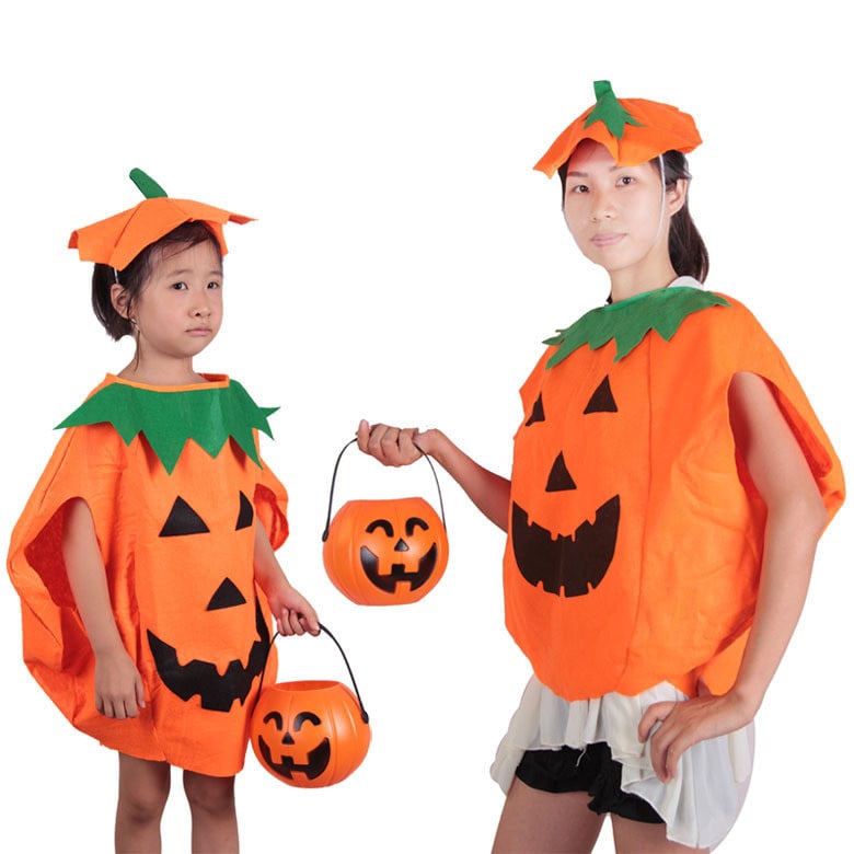 PumpkinFun™ - Halloween-Kostüm im Kürbislaternen-Design für große und kleine Auftritte.