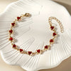 Sophie | Elegantes Rotes Herz-Charm-Armband