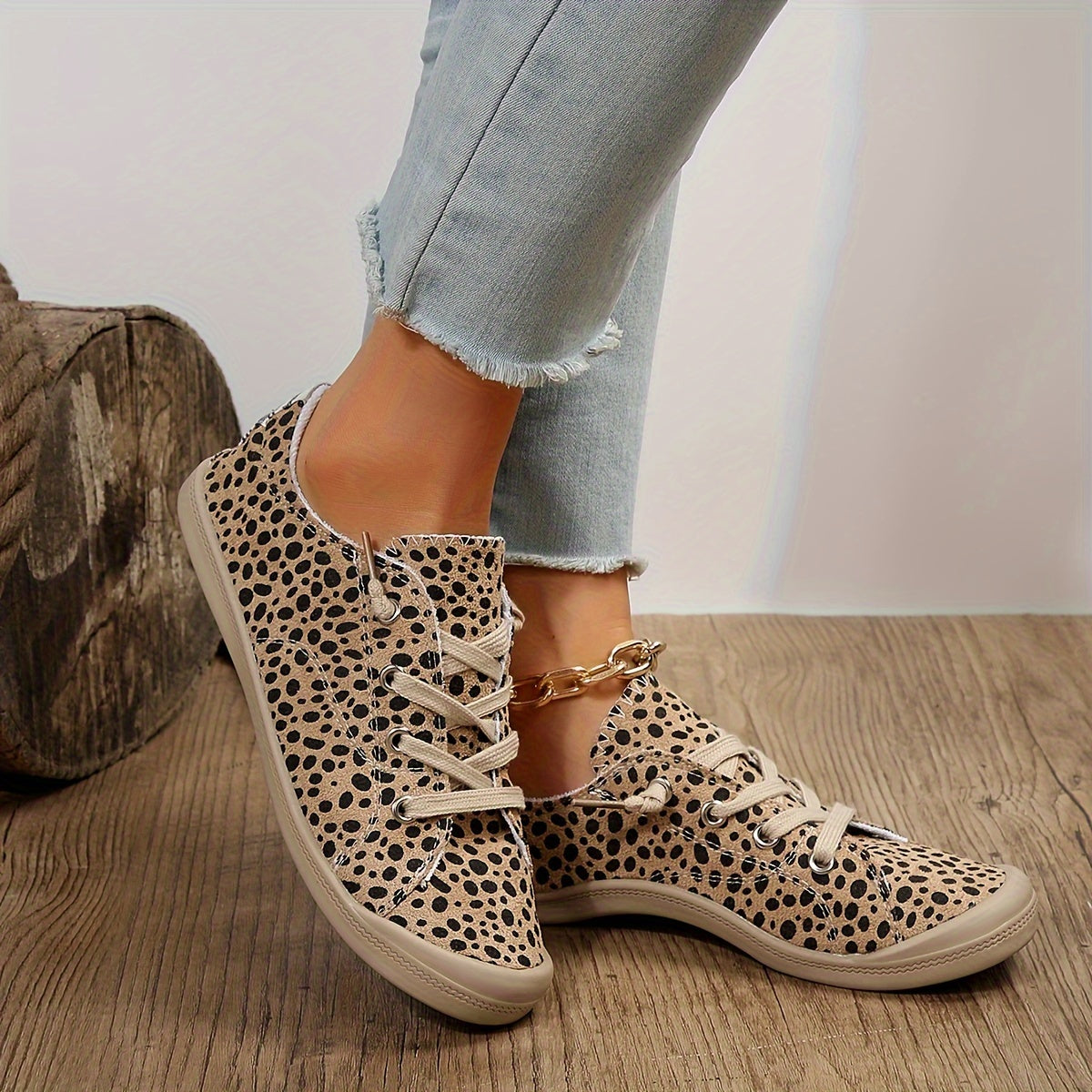 Leopard | Leopardenmuster Damen-Turnschuhe mit niedriger Leibhöhe