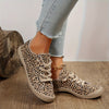 Leopard | Leopardenmuster Damen-Turnschuhe mit niedriger Leibhöhe