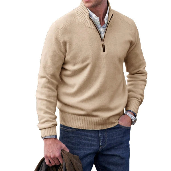 Daan | Herren-Kaschmirpullover mit Reißverschluss