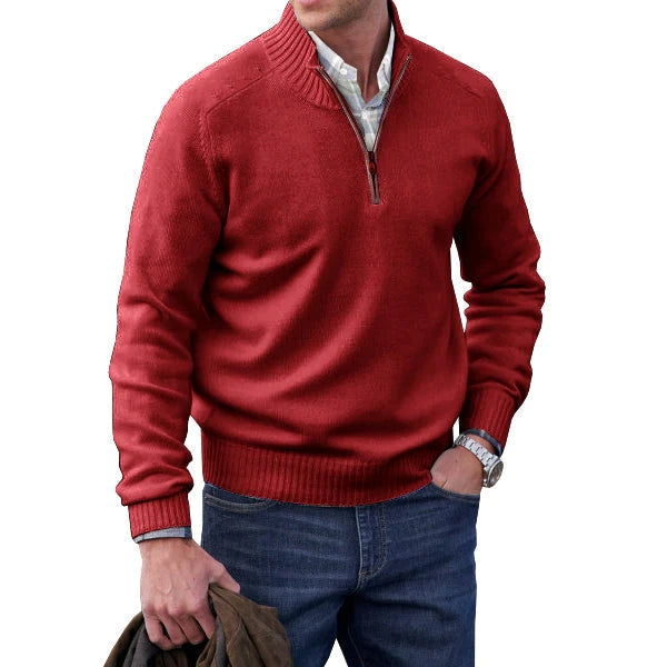 Daan | Herren-Kaschmirpullover mit Reißverschluss