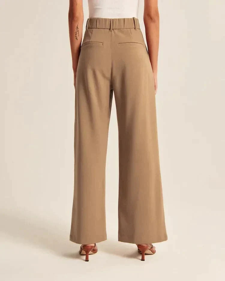 Saskia - Hose mit hoher Taille und weitem Bein