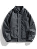 Cas | Herren Casual Kunstlederjacke Mit Klappkragen & Taschen