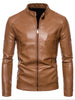 Cas | Stilvolle Kunstleder-Herrenjacke mit Fleecefutter