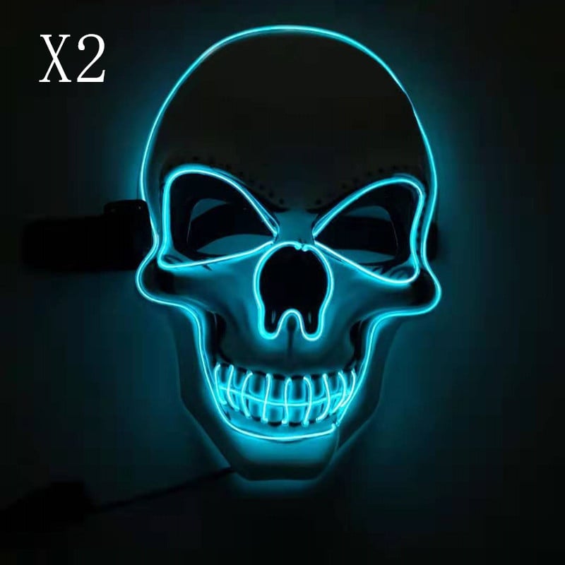 SkullGlow™ – Die ultimative leuchtende LED-Totenkopfmaske für Halloween-Partys!