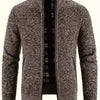 Daan | Warme Herren-Strickjacke mit Stehkragen und Reißverschlusstaschen