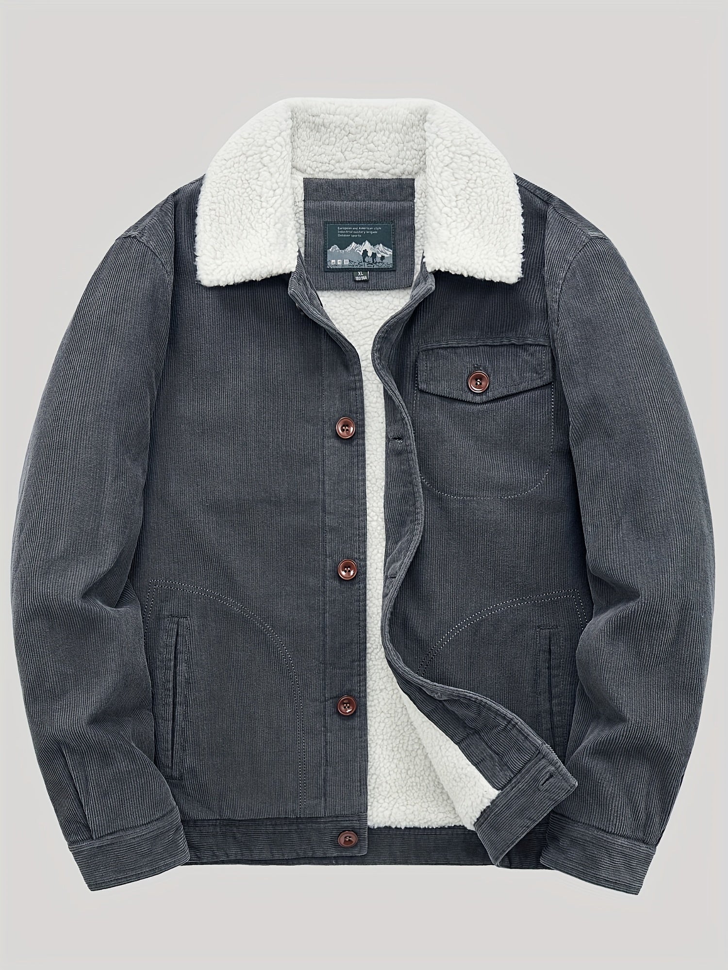 Sven | Warmer Fleece Herren-Knopfmantel