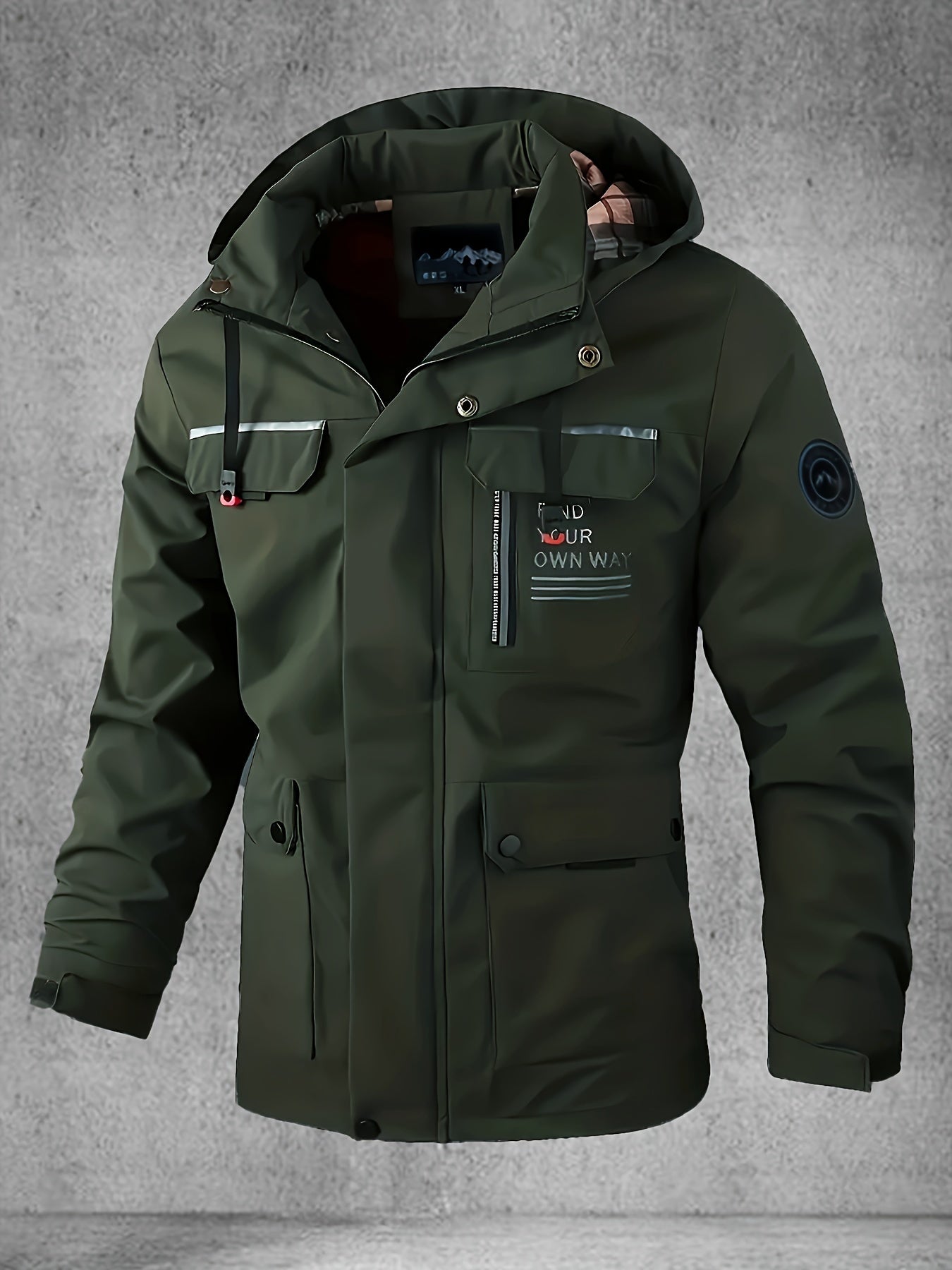 Thijs | Wasserdichter & Winddichter Herren-Softshell-Mantel mit Kapuze und Mehreren Taschen