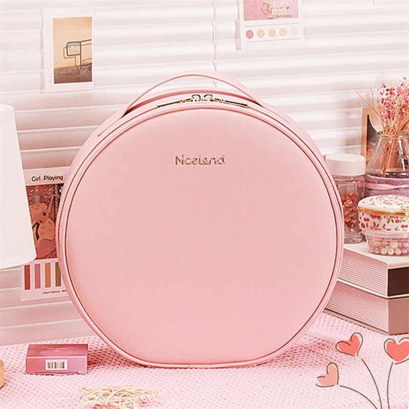 Glamour Glow-Tasche™ Luxe Leder LED Kosmetiktasche mit LED