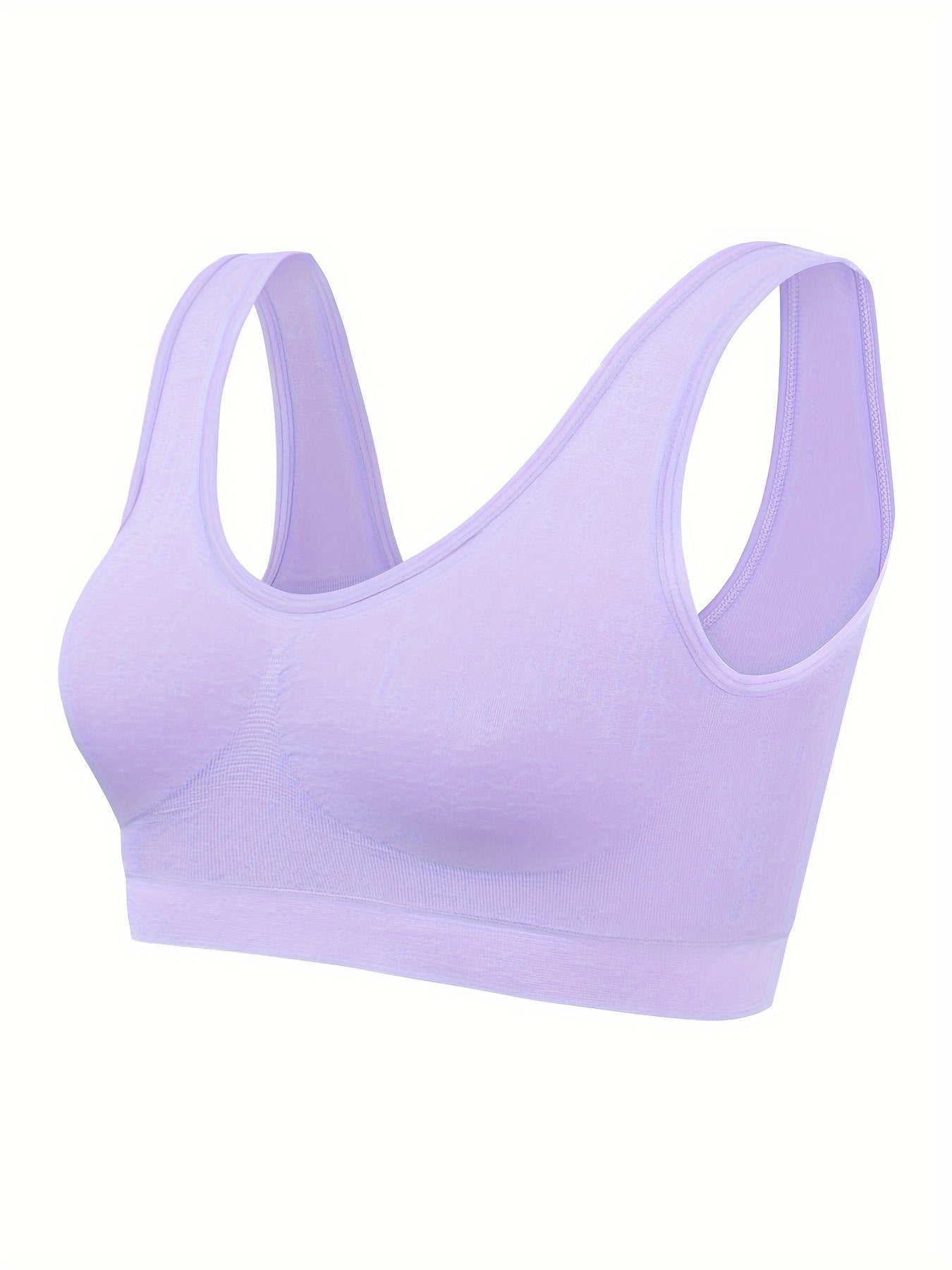 Eva | Set aus 3 einfarbigen Tanktops und nahtlosem Sport-BH