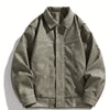 Cas | Herren Casual Kunstlederjacke Mit Klappkragen & Taschen