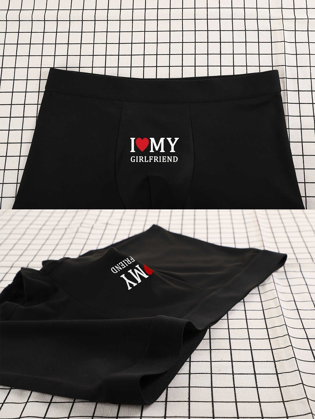 Niels | Bedruckte Boxershorts für Herren mit „I Love You My Girlfriend“-Schriftzug