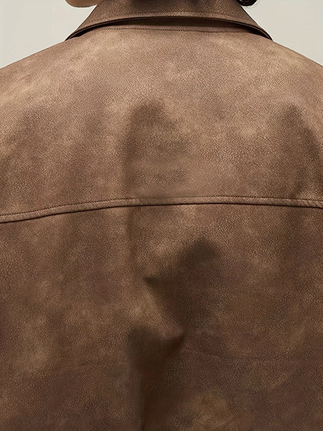 Bram | Vintage Braun PU-Jacke Mit Lockerer Passform